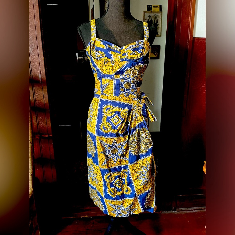 Trashy diva VLV Tiki Oasis pinup vintage batik print sarong dress